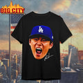 LA Dodgers Yoshinobu Yamamoto Face and signature shirt