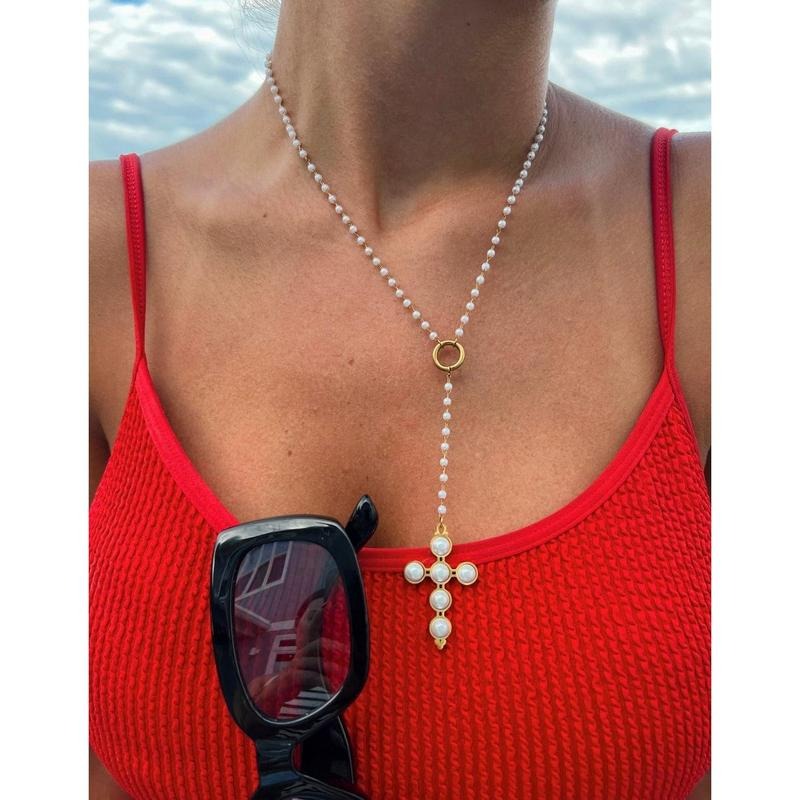 LARIAT PEARL CROSS NECKLACE T-Shirts, Hoodie, Sweatshirt | RetroVerseTees.com