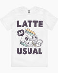 LATTE AS USUAL T-SHIRT, Men Summer Fashion Cotton, Cotton Menswear, S to 3XL Soft Top Hoodie, Sweatshirt | RetroVerseTees.com