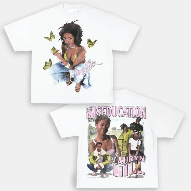 LAURYN HILL V2TEE -  Double Sided Prints Vintage Bootleg T-Shirt Hoodie, Sweatshirt | RetroVerseTees.com