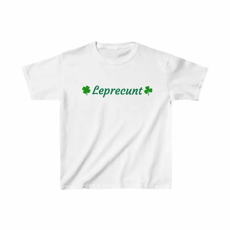 LEPRECUNT St. Patrick's Day Women's Baby Tee, Leprecunt Baby Tee, Funny Irish Baby Tee for Women, Cute Holiday Top, Gift...