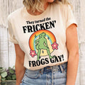 LGBQT Frog Shirt, They Turned The frickin frogs gay, Frickin Frog Meme, Pride Month Tee, LGBT Rainbow Shirt Hoodie,...