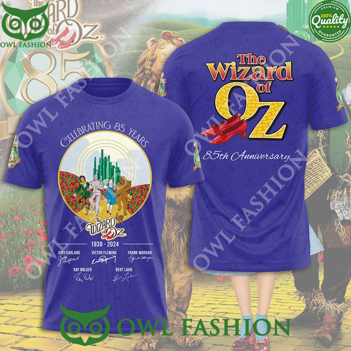 The Wizard Of Oz 85th Anniversary Blue 3D T shirt
