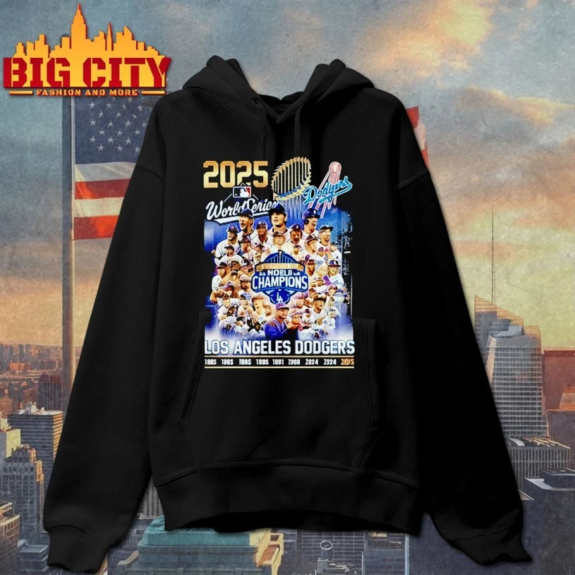 La Dodgers Champions 2025 World Series Winner all member and Cup Shirt