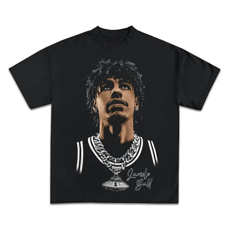 LaMelo Ball Graphic Bootleg T-Shirt Streetwear Top Crewneck Hoodie, Sweatshirt | RetroVerseTees.com