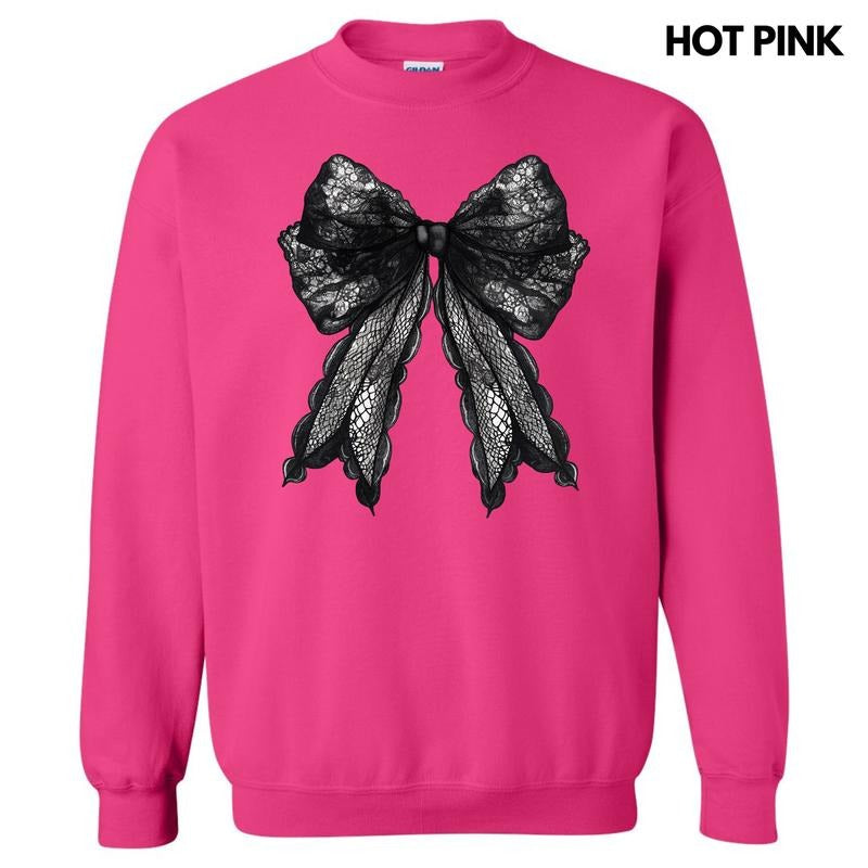 Lace Black Bow Sweatshirt 'NLB' T-Shirts, Hoodie | RetroVerseTees.com