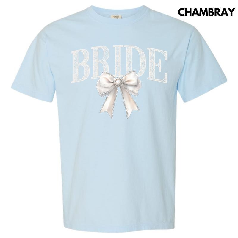 Lace Bride Bow Comfort Colors T-Shirt 'NLB' Hoodie, Sweatshirt | RetroVerseTees.com