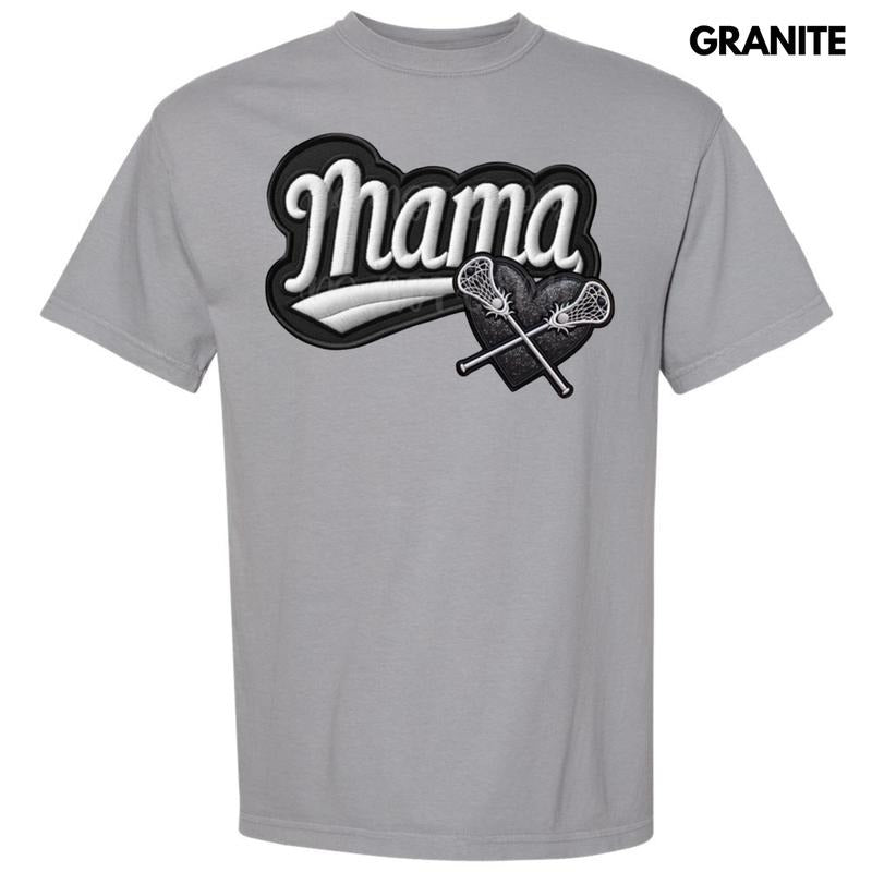 Lacrosse Mama FAKE Embroidery Comfort Colors T-Shirt 'NLB' Hoodie, Sweatshirt | RetroVerseTees.com