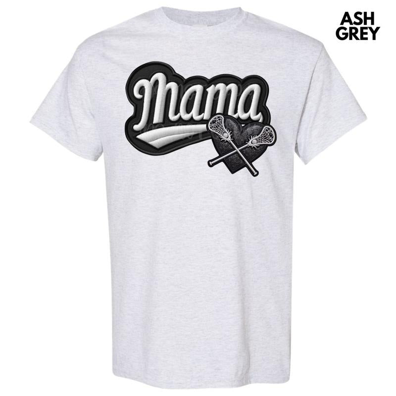 Lacrosse Mama FAKE Embroidery Gildan Short Sleeve T-Shirt 'NLB' Hoodie, Sweatshirt | RetroVerseTees.com