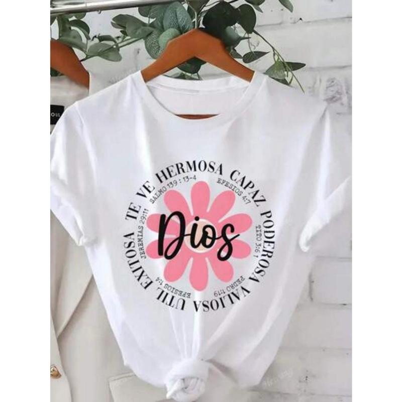 Ladies' Round Neck Fashionable Printed T-Shirt, Round Neck Casual Top, Lightweight Gunpla brand Breathable T-Shirt...