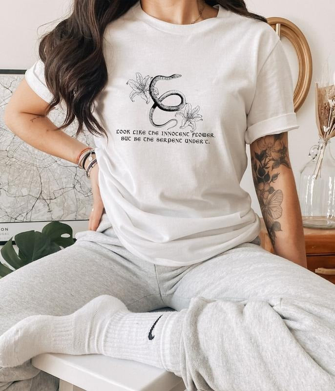 Lady Macbeth Serpent T-shirt, Feminist T-shirt, Serpent tee, Be A Serpent Macbeth Quote Shirt, Shakespeare tee Hoodie,...