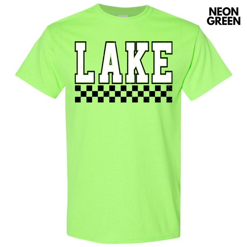 Lake Varsity Checkered Gildan Short Sleeve T-Shirt 'NLB' Hoodie, Sweatshirt | RetroVerseTees.com