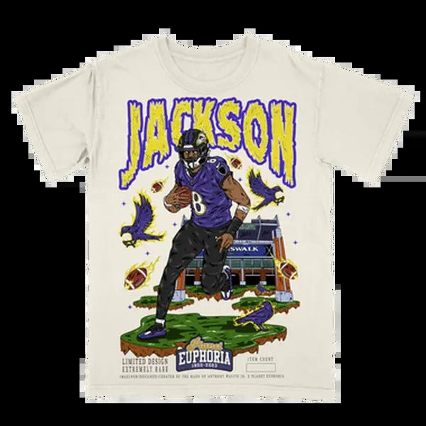 Lamar Jackson V2 Tee Hoodie, Sweatshirt | RetroVerseTees.com