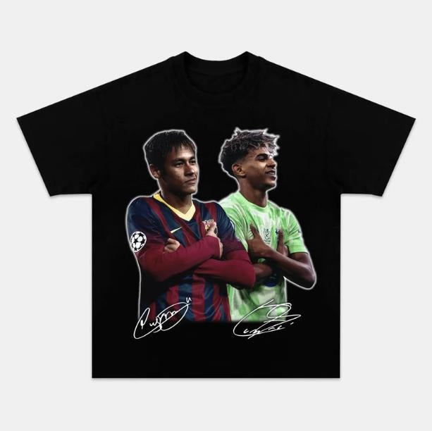 Lamine Yamal x Neymar T-Shirt, Yamal x Neymar Vintage Graphic Tees, Unisex Soccer Shirt, Sport Merch, Gift For Fan,...