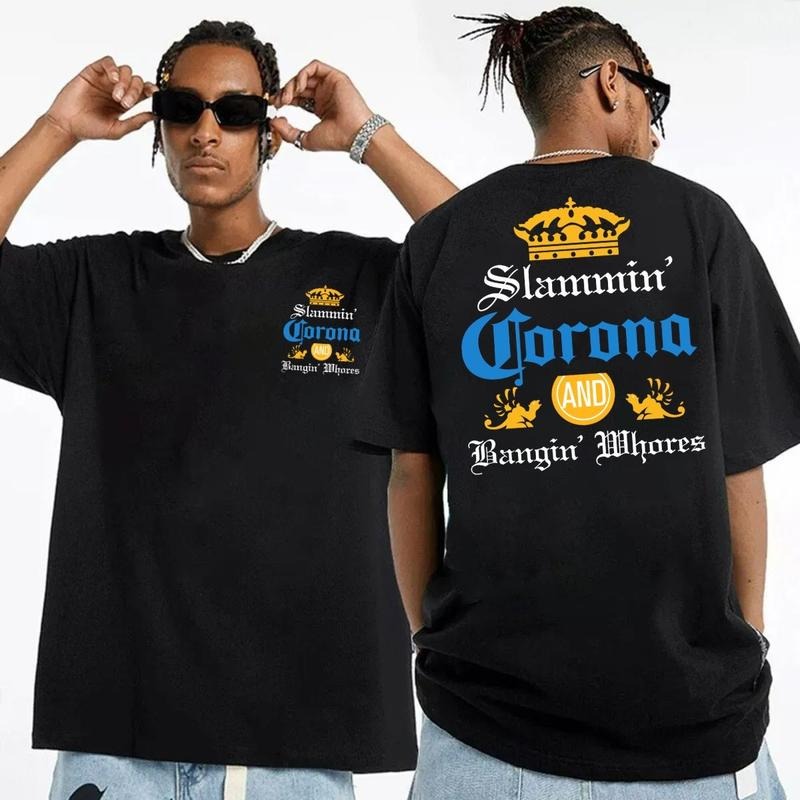 Lammin Coronna And Bangiin Two Sides Tshirt Sweatshirt Hoodie, Funny Beer Drinking Sweatshirt, Wild Night Out Tee, Unisex...
