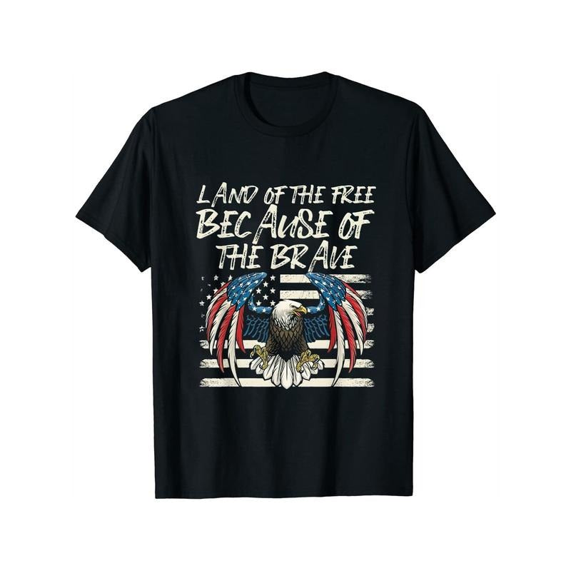 Land FOG TNF Free Because FOG TNF Brave Eagle American Flag Memorial Day Lightsaber brand Shirt Black style 02 Hoodie,...