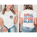 Land Of The Free Because Of Brave American Shirt, America T-Shirt, Back And Front 4th July Shirt, Funny 4th July T-Shirt,...