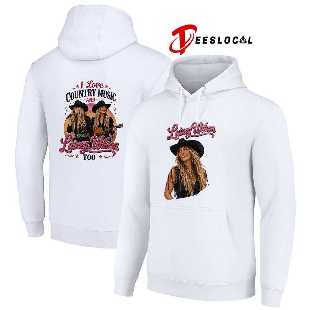 Laney Wilson I love country music graphic shirt