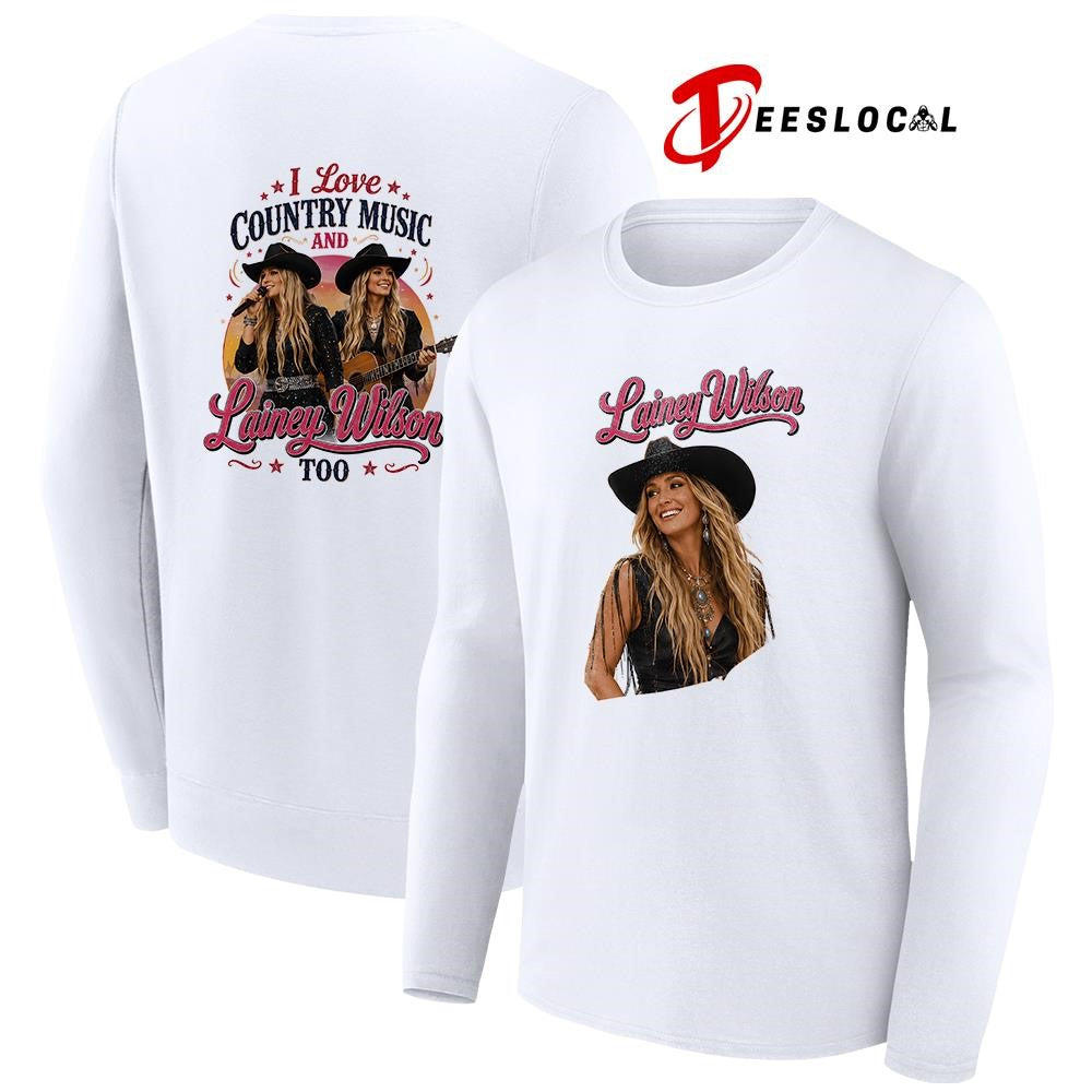 Laney Wilson I love country music graphic shirt