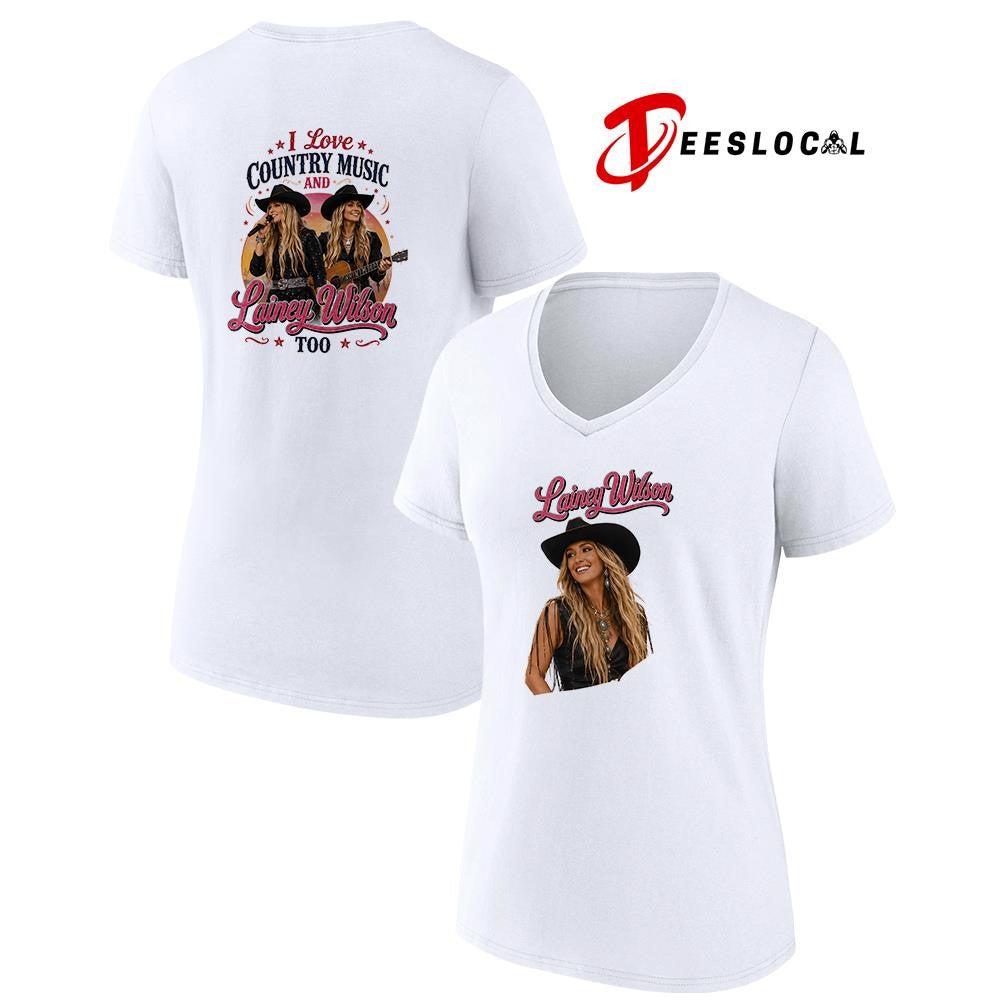 Laney Wilson I love country music graphic shirt