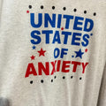 Large Ash United States Of Anxiety Tee Hoodie, Sweatshirt | RetroVerseTees.com
