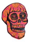 Large Skull Woodcut Printed on Painted and Shaped Wooden Panels - Unique Artwork 16" x 20" Birch Panels Hand-Cranked...