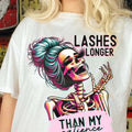 Lashes Longer than my Patience, Funny Tshirt, Trendy Tee, Best Selling Apparel. Hoodie, Sweatshirt | RetroVerseTees.com