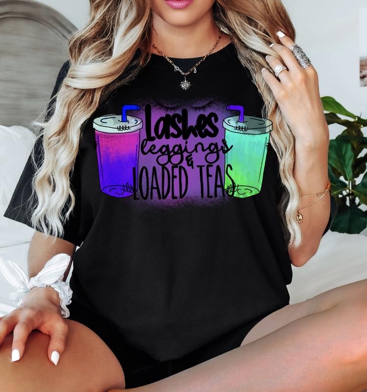 Lashes, Leggings and Loaded Teas Tshirt Casual Cotton Hoodie, Sweatshirt | RetroVerseTees.com