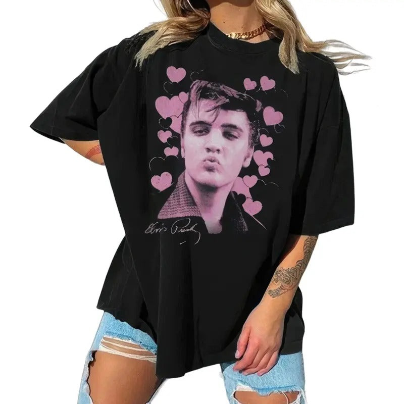 Latest 2022 Elvis Presley Graceland T-Shirt Collection Elvis Smooches & More Hoodie, Sweatshirt | RetroVerseTees.com