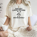 Laught Too Hard, Pee Myself, Pig, Meme, Aesthetic, Funny, Comfort Colors Tshirt, Women's Crew Neck, Crewneck Hoodie,...