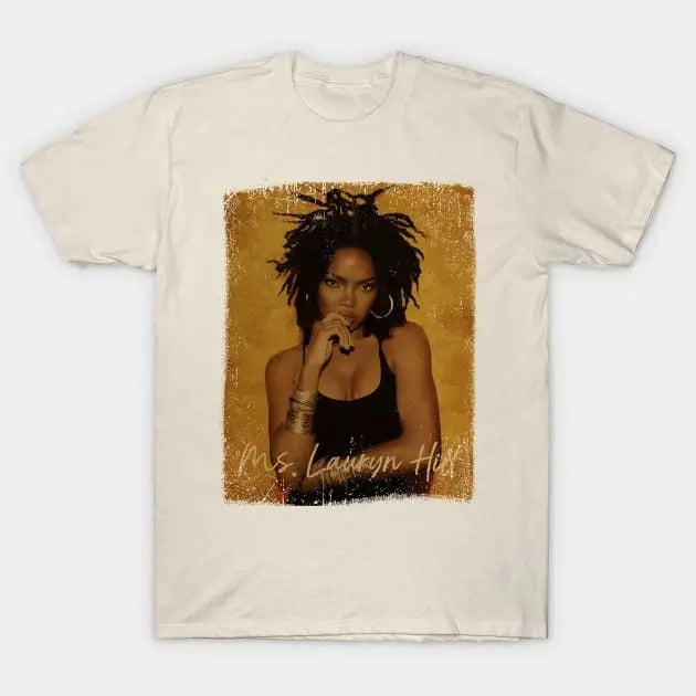 Lauryn Hill T Shirt Vintage Graphic 80s Classic Ms. Lauryn Hill Top Womenswear Hoodie, Sweatshirt | RetroVerseTees.com