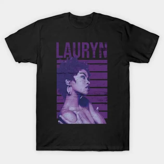 Lauryn Hill T Shirt Vintage Graphic Lauryn Purple Hill Menswear T-Shirt Hoodie, Sweatshirt | RetroVerseTees.com