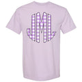 Lavender Gingham Monogram Comfort Colors T-Shirt 'NLB' Hoodie, Sweatshirt | RetroVerseTees.com