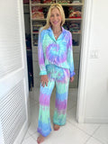 Lavender Swirl Wide Leg Pajama Set T-Shirts, Hoodie, Sweatshirt | RetroVerseTees.com