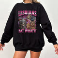 Leesbians Eat What Funny Offensive Cat Bootleg Sweatshirt, Unhinged Sweater, Funny 90s Graphic Tee, Sarcastic Gift, Silly...