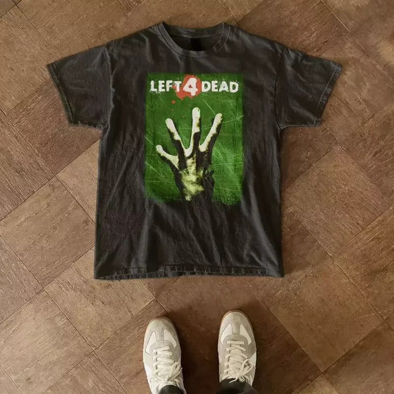 Left 4 Dead Game Tee, L4D promo tee, Classic gaming tee horror game Hoodie, Sweatshirt | RetroVerseTees.com