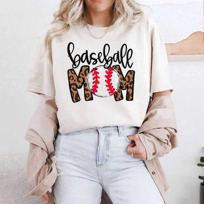 Leopard Baseball mom bleached shirts Leopard Bleached Shirt  Bleached shirts  sublimated shirts  Gifts  Mom Shirts...