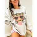 Leopard Bubblegum Graphic Top T-Shirts, Hoodie, Sweatshirt | RetroVerseTees.com