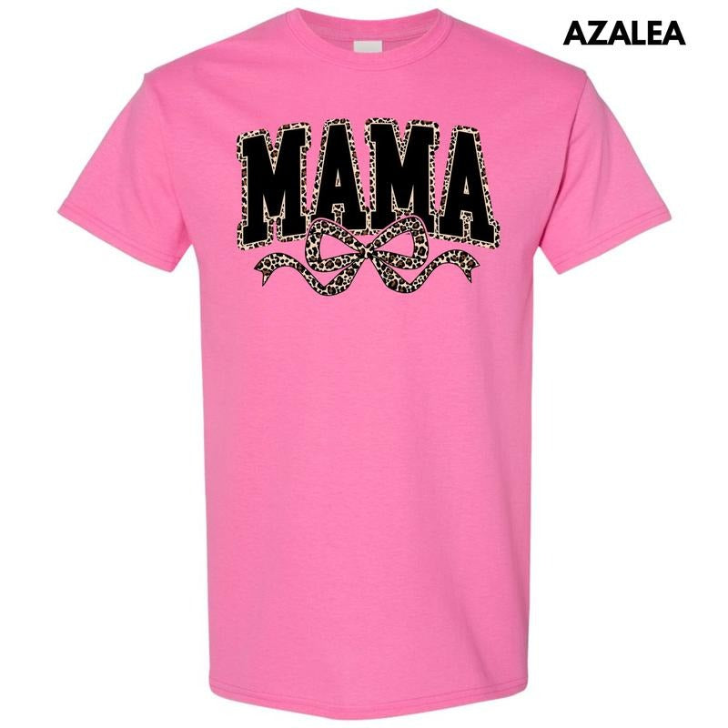 Leopard Mama Coquette Gildan Short Sleeve T-Shirt Hoodie, Sweatshirt | RetroVerseTees.com