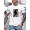 Leopard Print Graphic Tee - Comfortable Slightly Stretch, Stylish Graphic Design, Perfect for Mens Summer Wardrobe,...