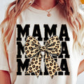 Leopard Print Mama Coquette, Cheetah Bow Mom Life, Trendy Mama T-Shirt Hoodie, Sweatshirt | RetroVerseTees.com