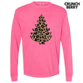 Leopard Tree FAKE GLITTER Long Sleeve Comfort Colors T-Shirt Hoodie, Sweatshirt | RetroVerseTees.com