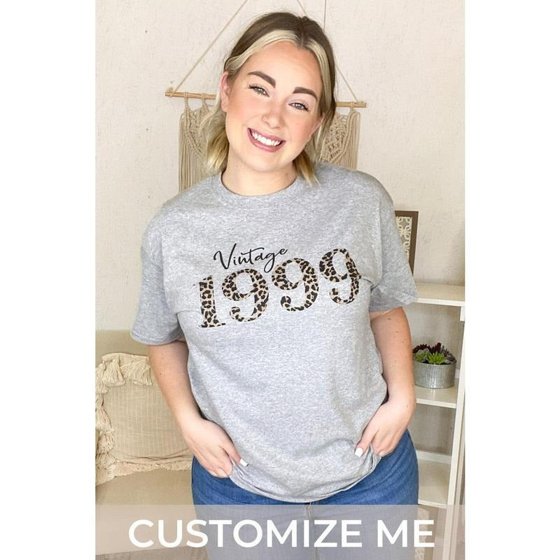 Leopard Vintage Birth Year T-Shirt Hoodie, Sweatshirt | RetroVerseTees.com