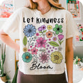 Let Kindness Bloom T- Shirt, Flower T- Shirt, Retro Flower T- Shirt, Boho Flower T- Shirt Comfort Colors Hoodie, Sweatshirt