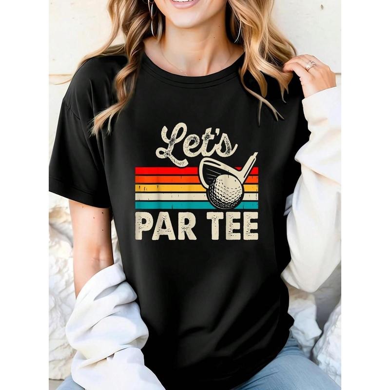 Let'WB shield Par Tee Funny Golf Pun Dad Party Golfer TNF'WB shield Day T-Shirt - 100% Women'WB shield Casual Short...