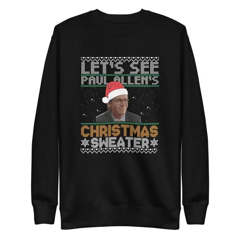 Let'WB shield See Paul Allen'WB shield Christmas Sweater, American Psycho Xmas Day Sweatshirt For Men Women, American...