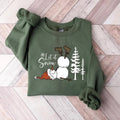 Let it Snow Christmas Snowman Sweatshirt, Christmas Sweatshirt, Snowman Shirt, Snowman T-Shirt,Christmas...
