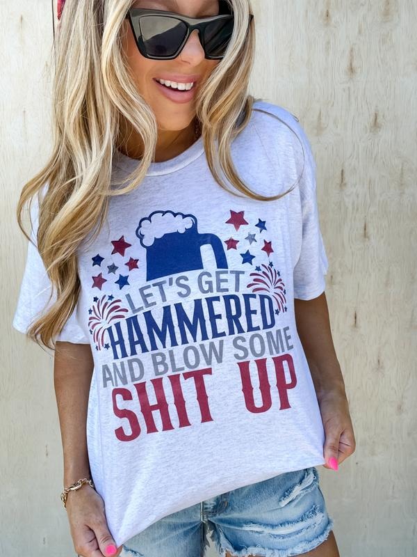 Let's Get Hammered Graphic Tee Hoodie, Sweatshirt | RetroVerseTees.com