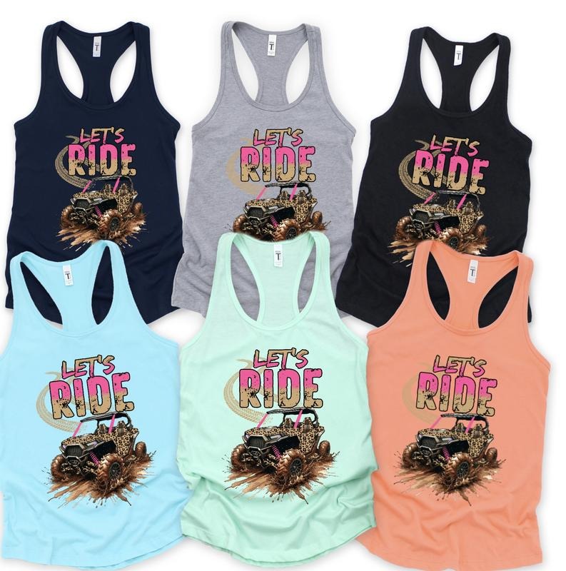 Lets Ride Atv Womens Razorback Tank Top T-Shirts, Hoodie, Sweatshirt | RetroVerseTees.com