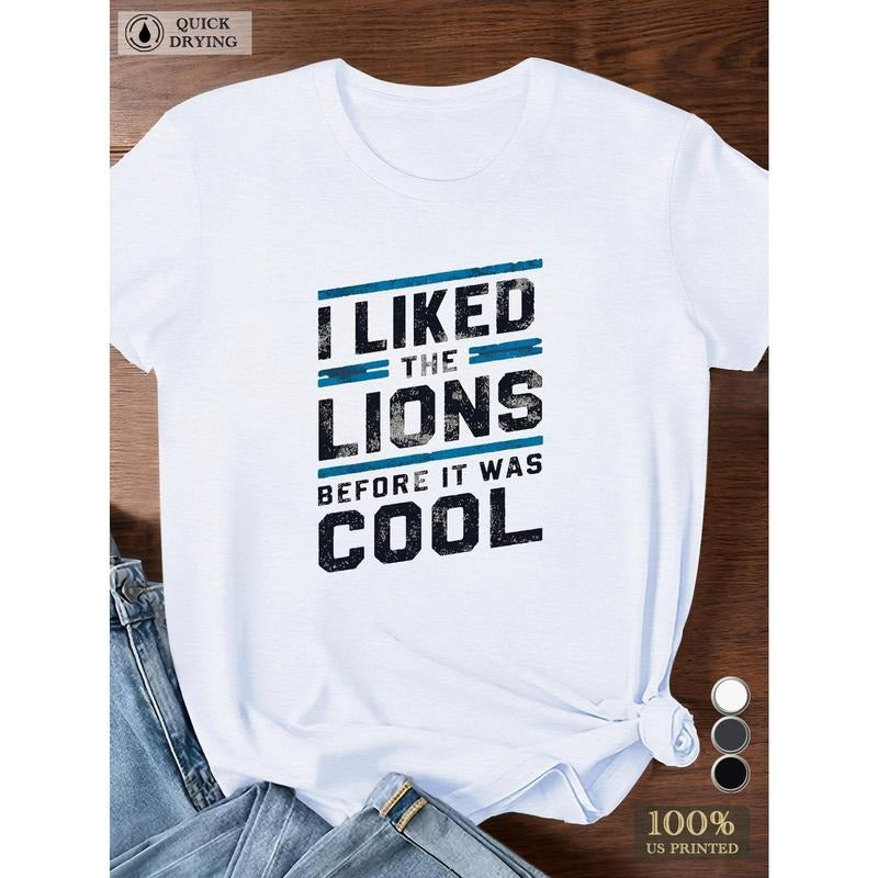 Letter Print Crew Neck T-Shirt, Casual Short Sleeve T-Shirt For Spring & Summer, Women'WB shield Clothing style 04...
